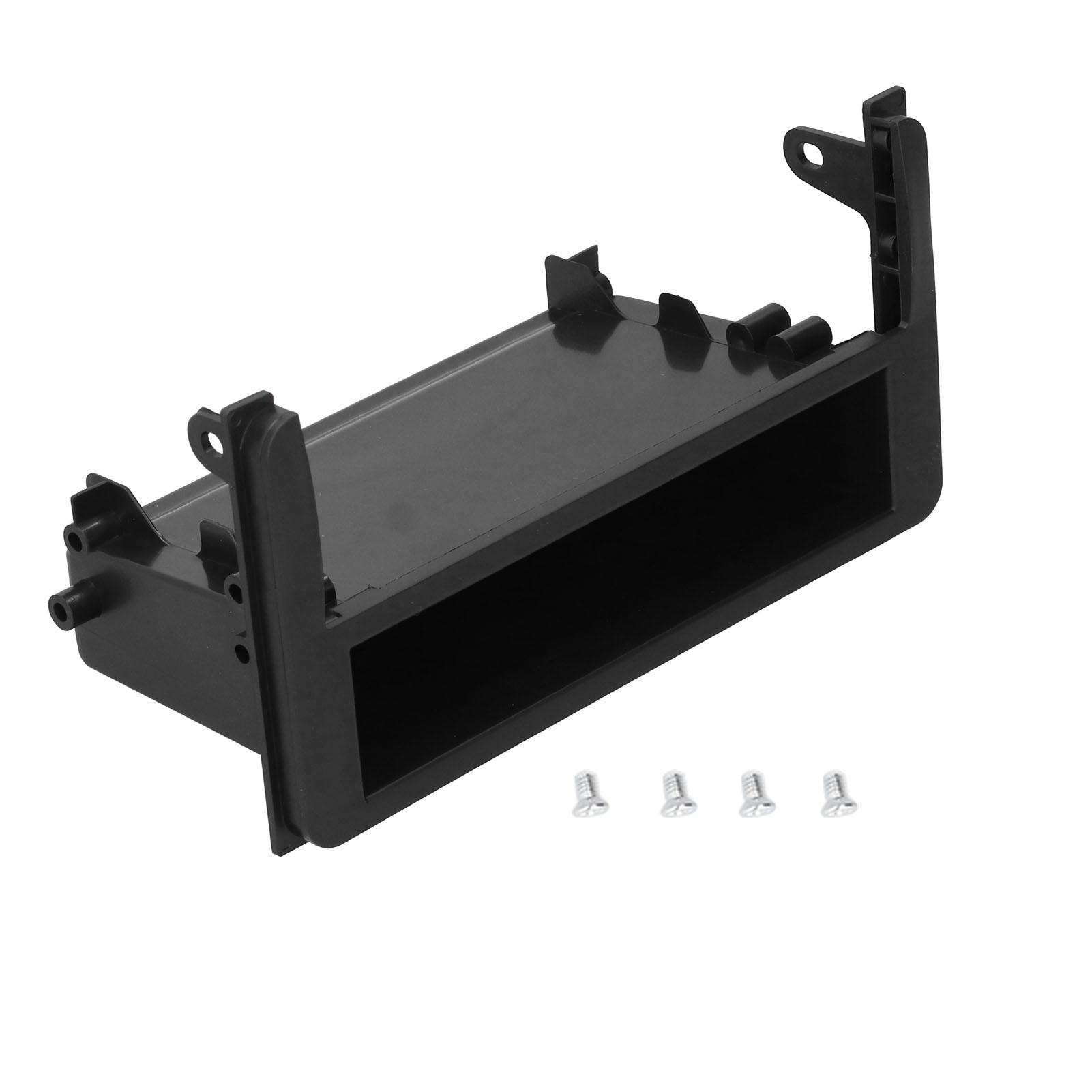 

Single DIN Stereo Radio Panel Trim Kit Audio Fascia Panel Mount Car Frame with Storage Box