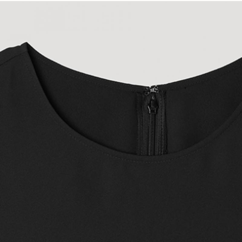 [She S miSS] Round Neck SleeveleSS blouSe Swwblp22020 Bk