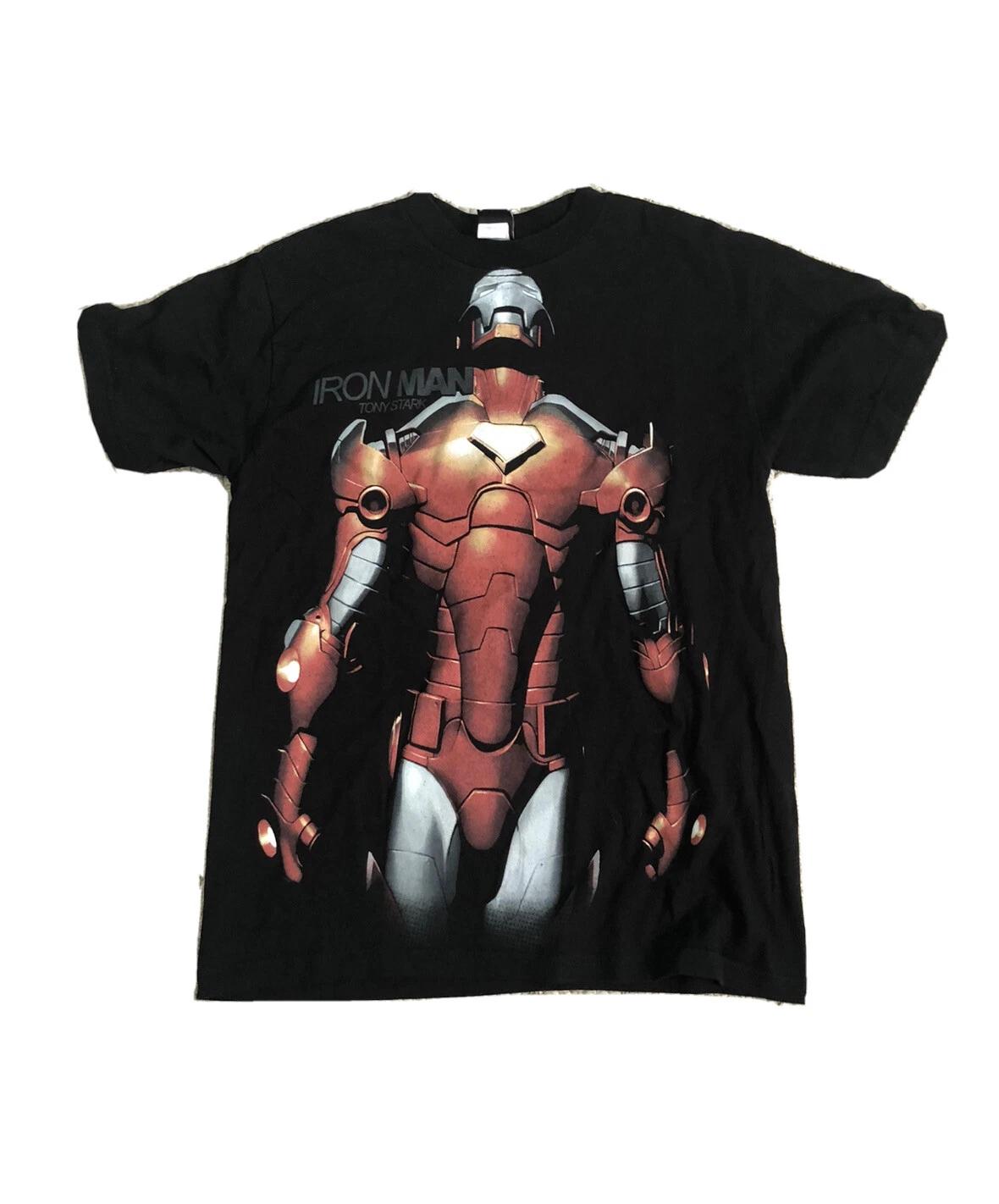 vintage marvel mad engine t shirt tony stark ironman men medium black S