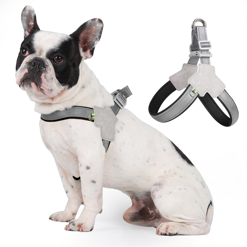 Reflective Pet Dog Harness For Small Medium Large Dogs Adjustable Nylon Pet Chest Strap No Pull Coller Harness Bulldog Supplies