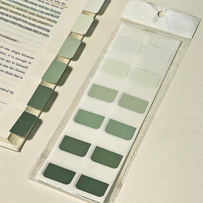 

120 шт./компл. градиентная цветовая серия липкие заметки креативный дизайн простота студенческая этикетка Indec наклейка студенческие/офисные принадлежности M зелёный