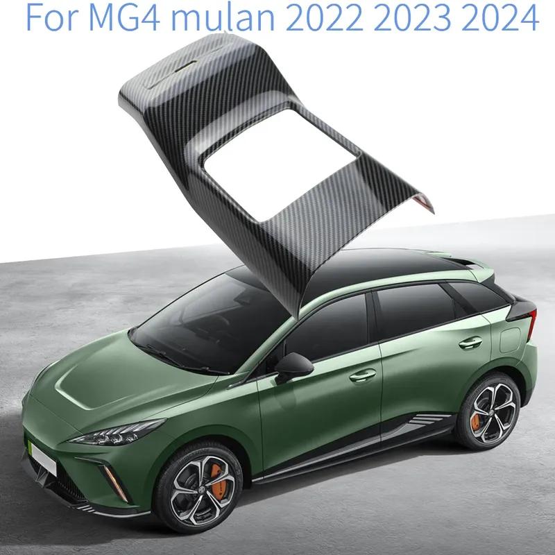 Carbon Fiber for MG 4 MULAN EV MG4   2024+ Car Inner Central Armrest Back Vent Cover Sticker Trim