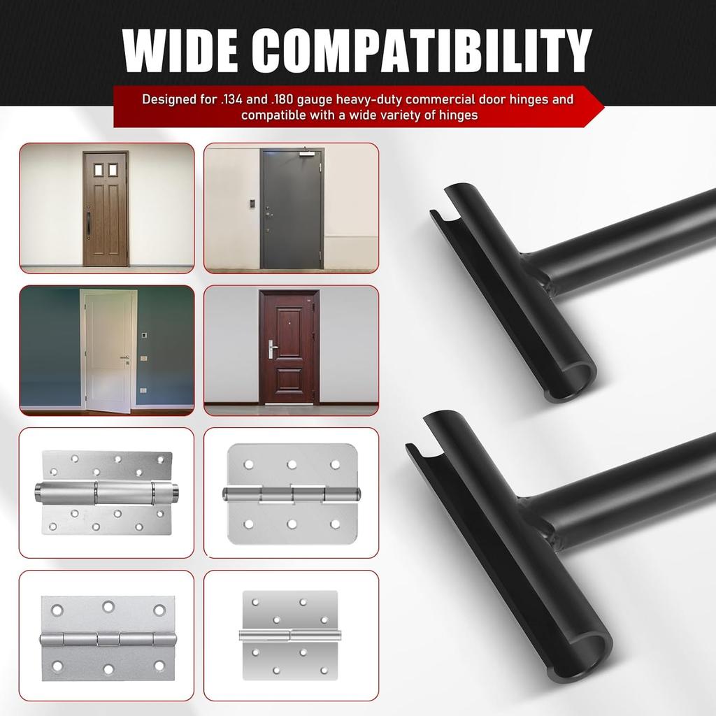 Hinge Adjustment Tool, Door Hinge Bending Wrench Compatible with .180 Gauge and .134 Gauge Commercial Door, Heavy Duty Door Hinges, Standard Gauge
