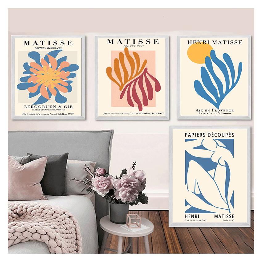 Abstract Nude Wall Art Canvas Painting Colorful Plant Picture For Living Room Nordic Home Decor Retro Matisse Poster And Prints