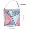 Bolsa de Tote Redonda Vacía para Almacenamiento de Tejido de Punto Estuche para Bolso de Ganchillo y Tejido Para Transportar Accesorios de Ganchillo