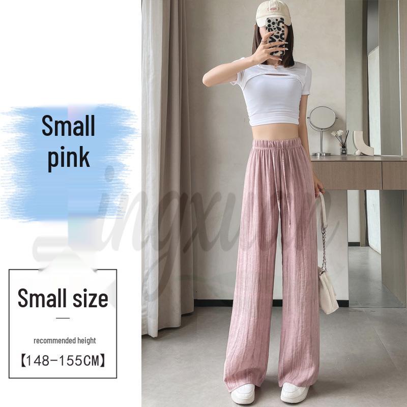 

2026 Summer Women s High Waist Tie-dye Tencel Linen Casual Pants L