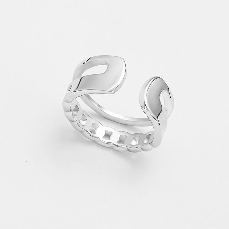 Titanium Steel Ring To Map Proofing Plating Real Gold Does Not Fade High-Grade Stainless Steel Ring