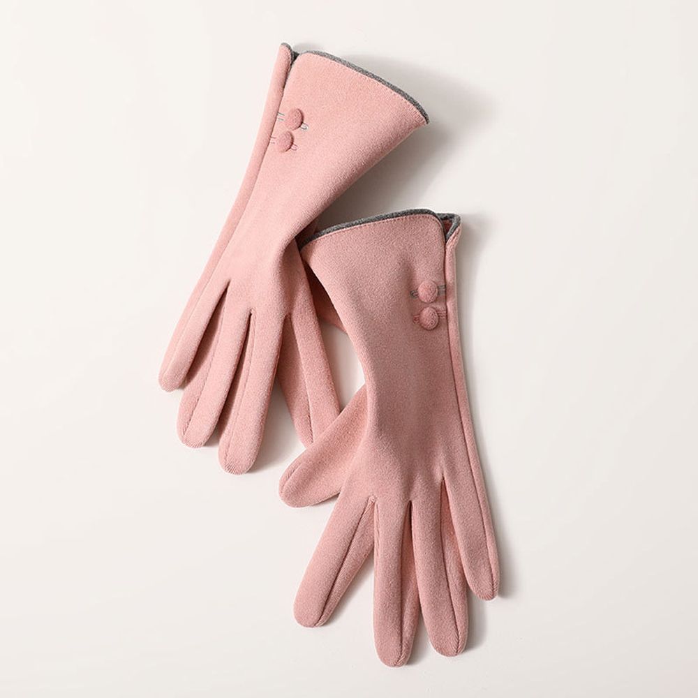 Windproof Keep Warm Velvet Outdoor Thick Mittens Full Finger Gloves Female Gloves