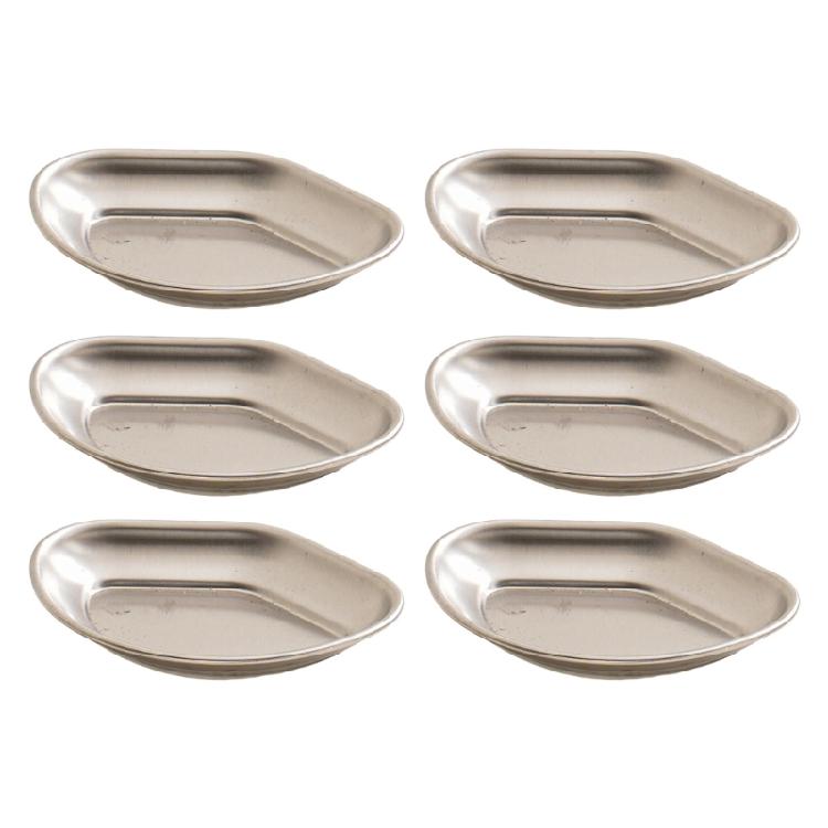 Set Of 6 Unique Stainless Steel Miniature Bowls Appetizer Plates Suitable for Sauces and Seasoning with Easy Cleaning