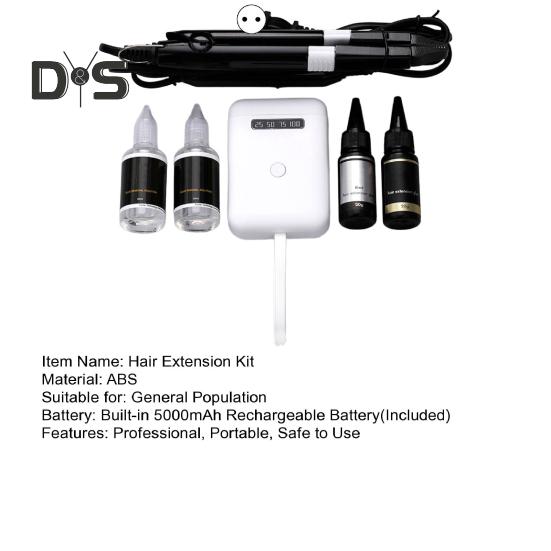 1 Set Hair Extension Tool Kit with 405nm LED UV Light Hair Extension Machine Professional Home Salon Barber Hair Extension Remover Tools