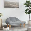 Dog Bed Light Grey 70 x 52 x 30 cm Fabric