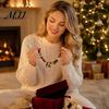 Sparkling Stocking Wrist Accessory Christmas Charm Bracelet for Women, Santa Claus Snowman Bell Glove Holiday Photo Prop Tree Snowflake Pendant