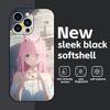 Cute Zero Two Anime Cool  Phone Case For iPhone 16 16e 15 14 13 12 11 Plus Mini Pro Max Soft Black Shockproof Cover