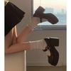 Vintage Brown Women's Shoes Spring Thick Platform Mary Jane Shoes Ankle Strap Rubber Sole