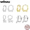 WOSTU Snake Dog Cat Ear Buckles Women 925 Silver Dachshund Hoop Earrings Girl Party Birthday Gift Minimalism Jewelry
