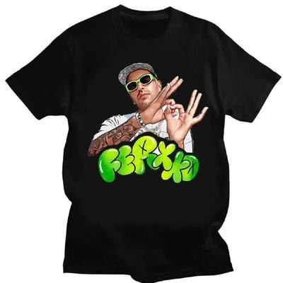 Rapper Feid Ferxxo 90s Men Women Tshirt Summer Short Sleeve  Streetwear Male Graphic Hip-hop Unisex Fashion Print Tops Tee