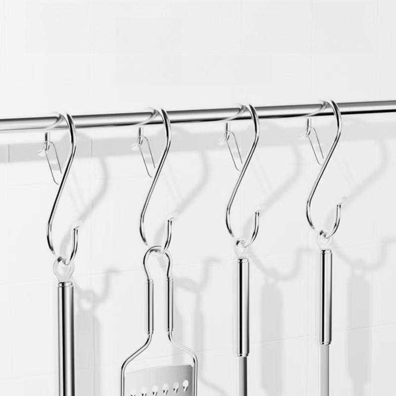 S-Shape Hook Stainless Steel Clothes Bags Towels Hanging Rack Multi-function Kitchen Bedroom S Hooks Home Storage Organizer