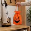 Halloween Pumpkin Bags for Kids 5 Pcs Treats Bag, Non-woven Fabric Candy Portable Snack Drawstring Goodie Party Favors Lightweight Totes Sweets
