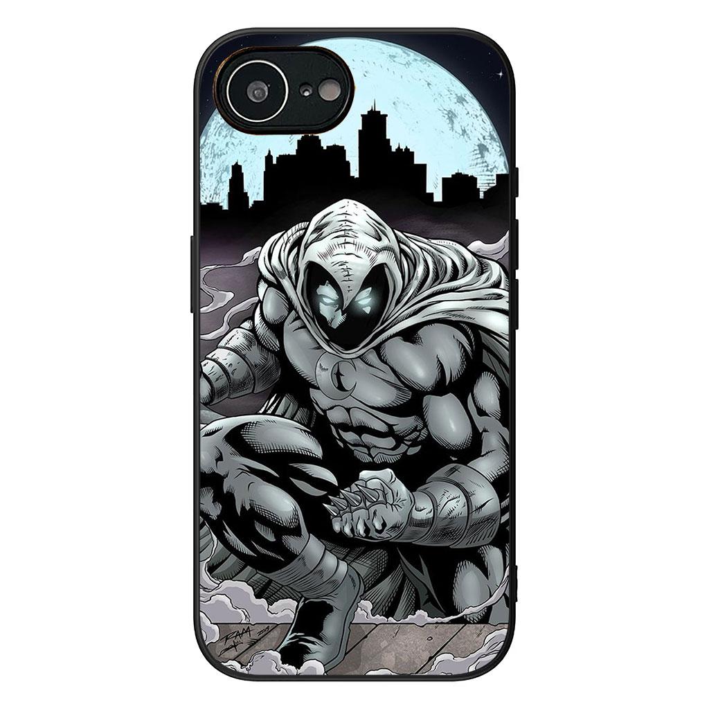 Marc Spector Marvel Moon Knight Casing Phone Cover for Apple iPhone 16 15 14 11 Pro Max 7 8 Plus SE2 SE3 SE 2022 2020 Case