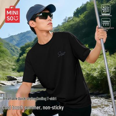 Men's Summer Quick-Dry Retro Crew Neck T-Shirt