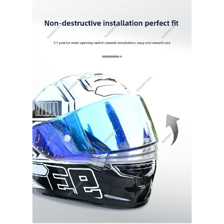 Visera para Casco SHOEI X-14 X14 Z-7 Z7 CWR-1 CWR1 NXR RF-1200 RF1200 X-Spirit III XSpirit 3 X-Fourteen X Fourteen RYD CWR-F CWRFSensores de Velocidad 6