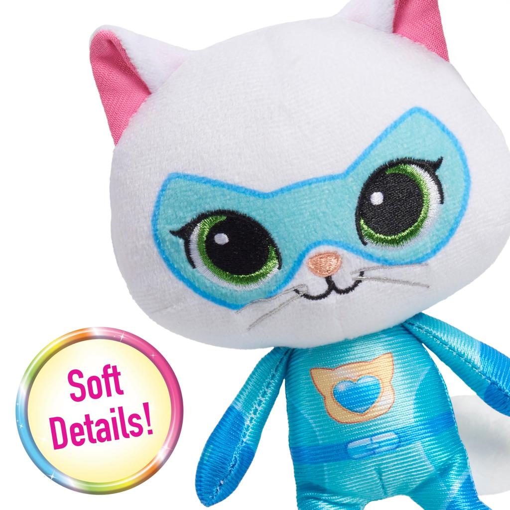 Disney Junior SuperKitties Small Plush Stuffed Super Soft Officially Licensed Kids Toys for Ages 2 Basket Stuffers and Small Gifts 6.5-inch Animal,