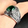 Ring Punk Oval Shape Rhinestone Inlaid Punk Classic Ring for Party