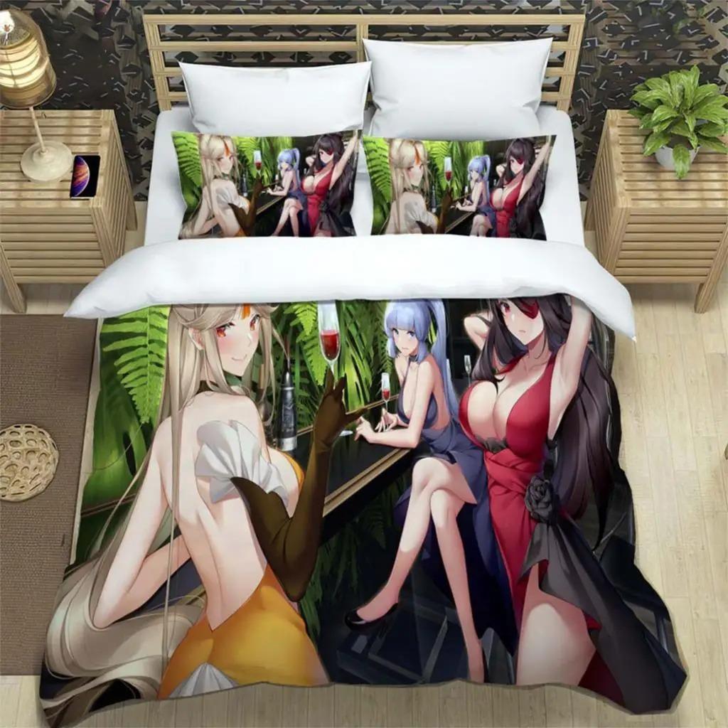 Exquisite 3D Cartoon Genshin Impact Wallpaper Anime Digital Printing Bedding Set Duvet Cover Comforter Bed Kids Girl Boys Gift