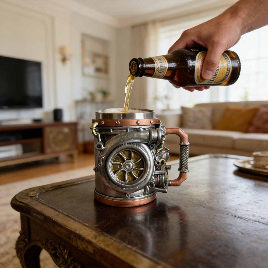 10,14 oz Kaffeetasse mit Motor-Thema, Personalisierte Kaffeetasse, Kreative Kaffeetasse mit Automotor, Ein Perfektes Geschenk für Autoenthusiasten.