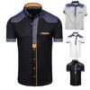 Menn Topp Ung Kortermet Slim Fit Skjorte Myk Menn Sommerskjorte Skjorte Menn plagg