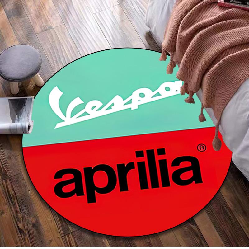 1Pc Aprilia racing Circular Print Rug - home decoration Carpet For Living Room Bedroom Flooring Computer Chair Area Rug