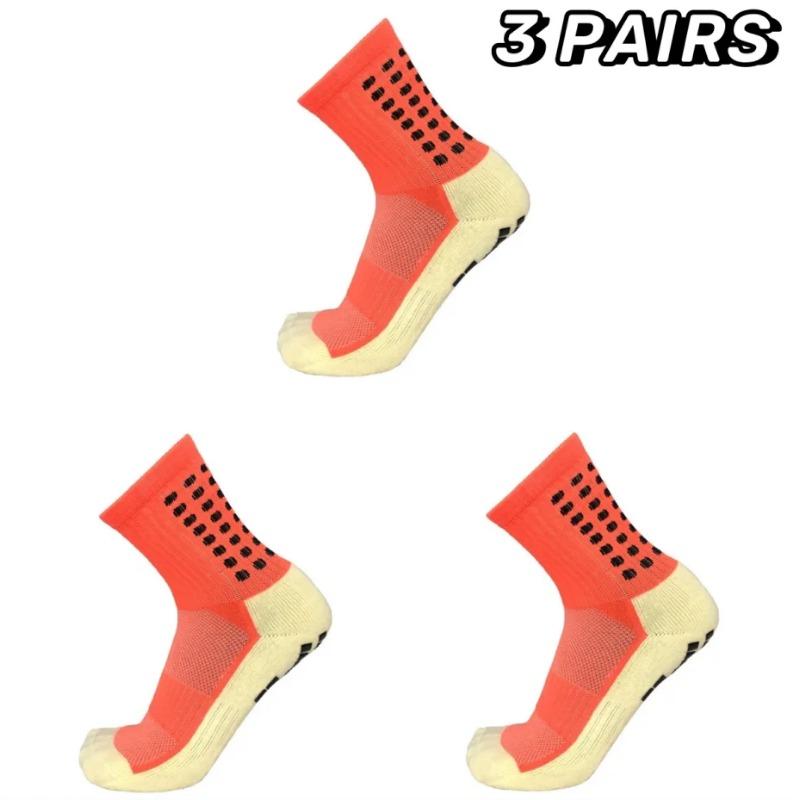 3 Paar rutschfeste Fußballsocken für Männer und Frauen, Outdoor-Sport, Basketball, Tennis, Radfahren, Laufen, Fußballsocken