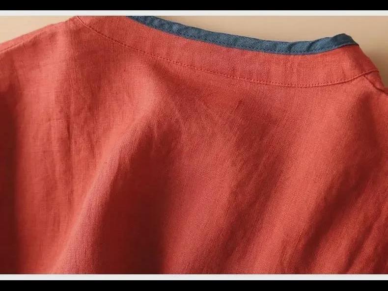 2024 Damen Chinesischer Stil Besticktes Lockeres Hemd mit Schrägem Kragen