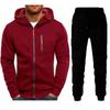2 Pieces Sets Tracksuit Men Jogging Striped Men's Sets Sports Suit Male Zipper Hoodie+Pants Sportswear Boy