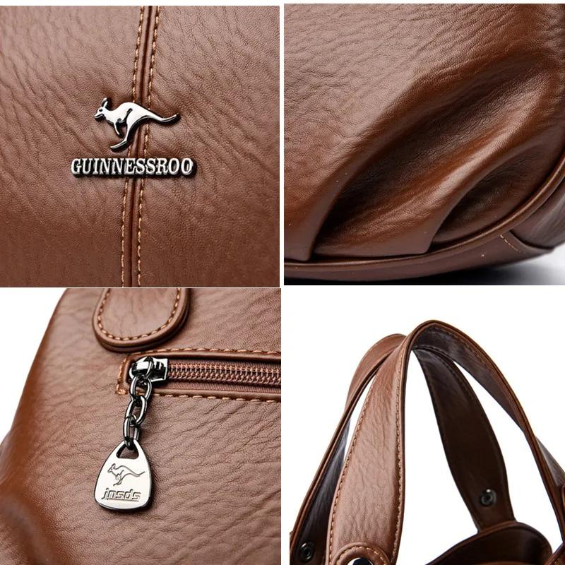 Fashion Women New Shoulder Crossbody Bags Ladies Brand Designer Handbag Female Large Capacity Solid Color Leather Messenger Bags