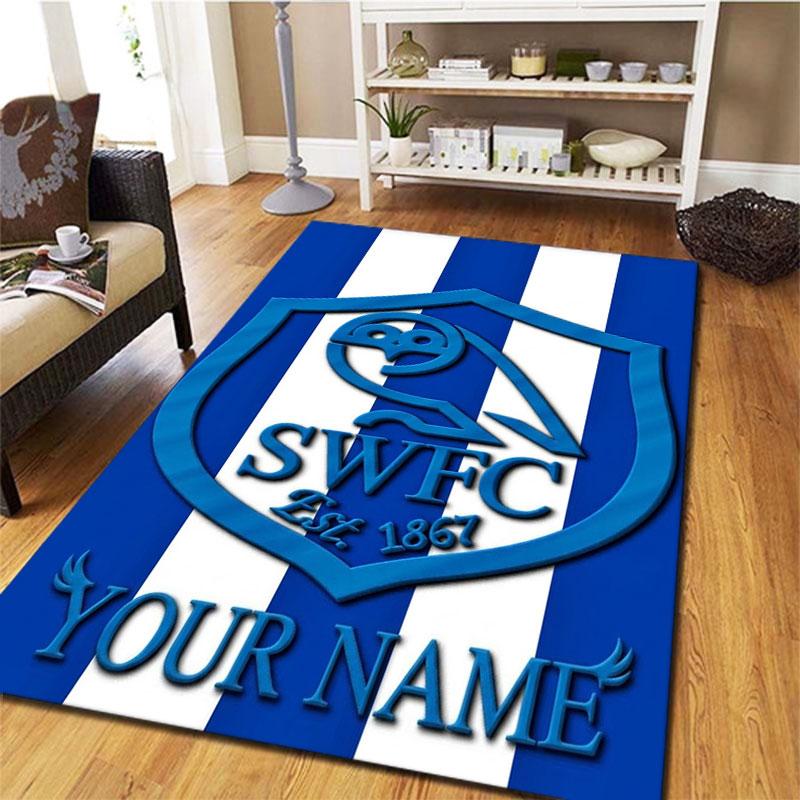 Sheffield Wednesday Football Club Custom Name Carpet Rug for Living Room Bedroom Home Sofa Decoration,Kids play Non-slip Floor Mat