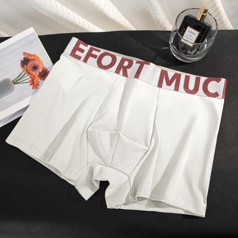 

Мужские боксеры-брифы из чистого хлопка с антибактериальным кордицепсом и дышащей ластовицей в модном дизайне с надписями L (80-100 jin)