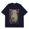Funny Drinking Cat Meme Tshirt Unisex Unisex Fashion Vintage Tshirt Shortsleeved Loose Casual Cotton Aesthetic Trend Tshirts