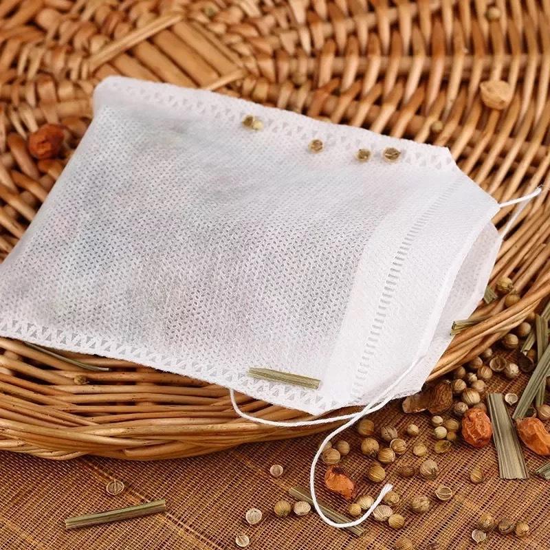 100 ks/šarže Prázdný vonný sáček Těsnění sáčku Filtr pro Medcine Cook Herb Spice Sypaný čajový sáček