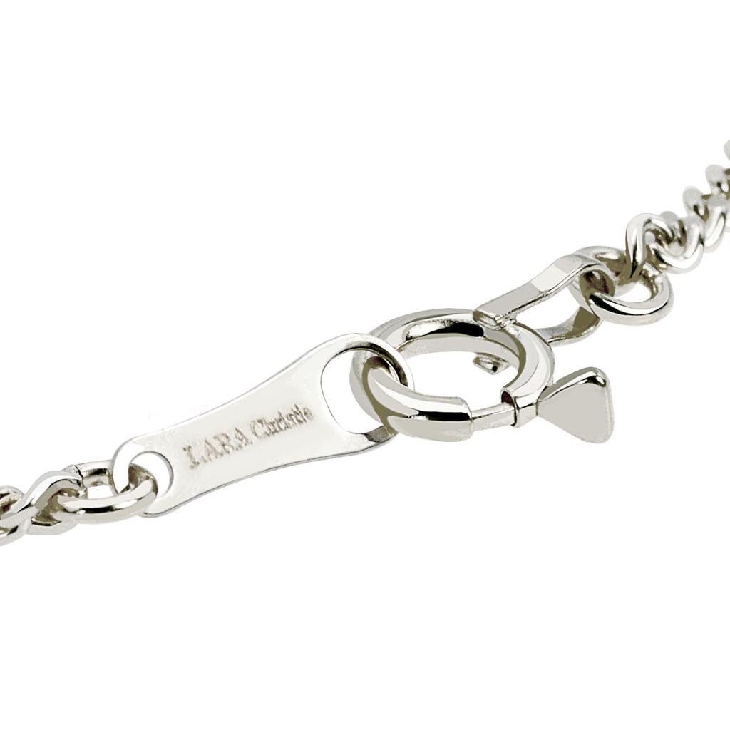 Lala Christie Platinum pt850 Figaro Bracelet Chain for Men and Women, 17cm, lb97-0013-pt-17