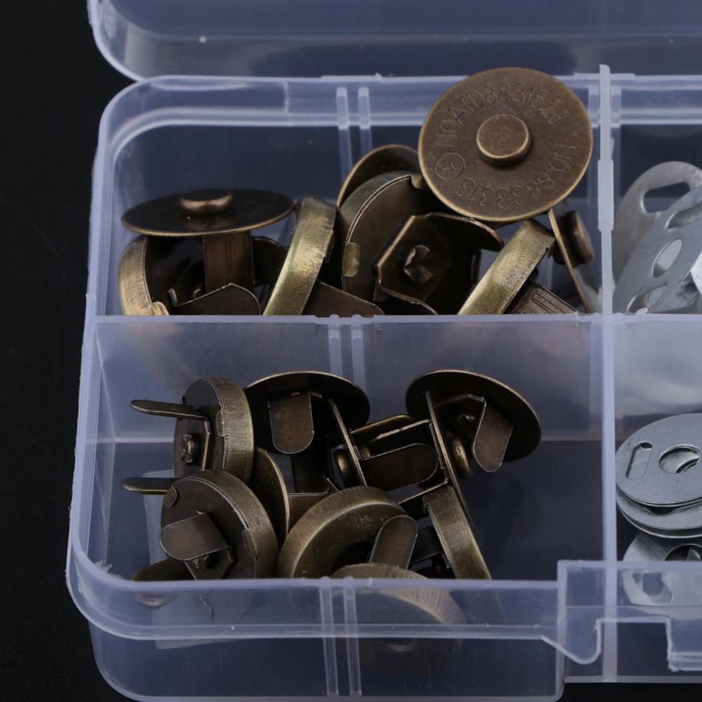 20 Sets Magnetic Clasp Snaps Magnet Button Sewing Craft 14/18mm