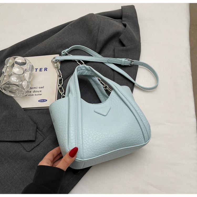 

Корейская версия сумки-тоут большой вместимости, женская сумка, новые модные сумки весна-лето 2025, зарубежный стиль, узор личи, на плечо, через плечо