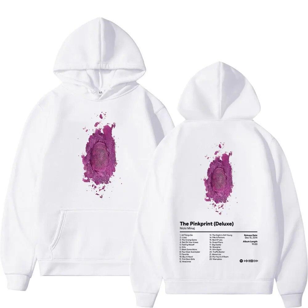 Rapperka Nicki Minaj Mikina Unisex Dámská Hip Hop Vintage Oversized Mikiny s kapucí Módní trend Mikiny s dlouhým rukávem Streetwear