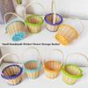 Beautiful Handmade Flower Storage Basket Hand-Woven Round Shape Wicker Flower Basket Storage Baskets For Plant Home Wedding