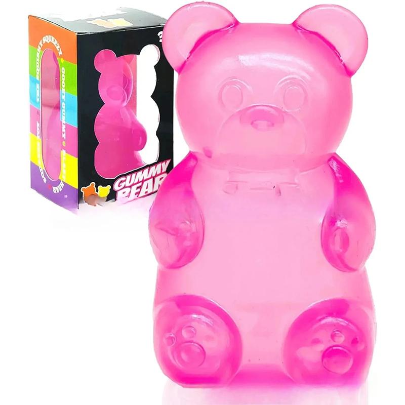 Schattige Beer Siroop Knijpspeeltje Deeg Creatief Nieuw Item Stressverlichtingspop Bureau Decoratie Kleurrijk Sensorisch Speelgoed Creatief Nieuw Item roze