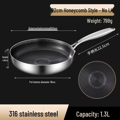 22cm Honeycomb Non-stick Frying Pan