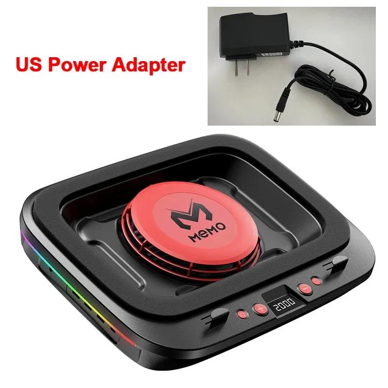 

MEMO FL08 7 Angle Adjustable Notebook Powerful Fan Cooling Pad for 14-19 Game Laptop Cooler Strong Wind Kickstand Base Bracket FL08-US PLUG