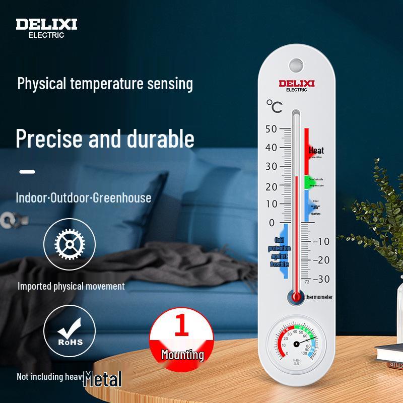 

Delixi Комнатный гигрометр Стеклянный термометр для теплиц