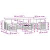 Outdoor Sofa Set 9 Pcs Natural and Cream Solid Acacia Wood
