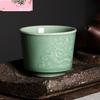 150ML Handmade Longquan Celadon Teacup Traditional Lion Awakening Master Cup Beautiful Smelling Cup Jianzhan Tea Set Collection